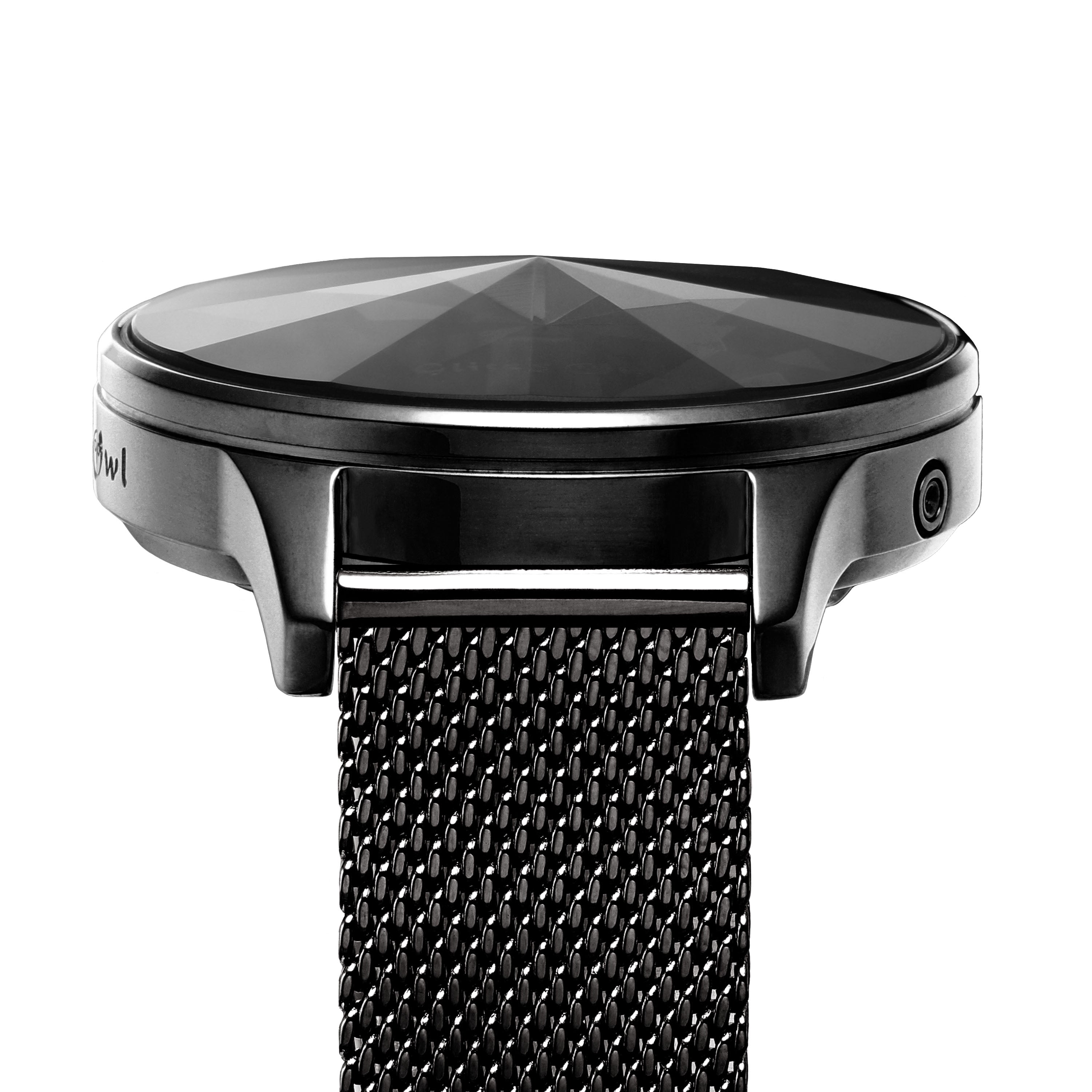 THE DIAMOND系列 - LED黑色不鏽鋼手錶