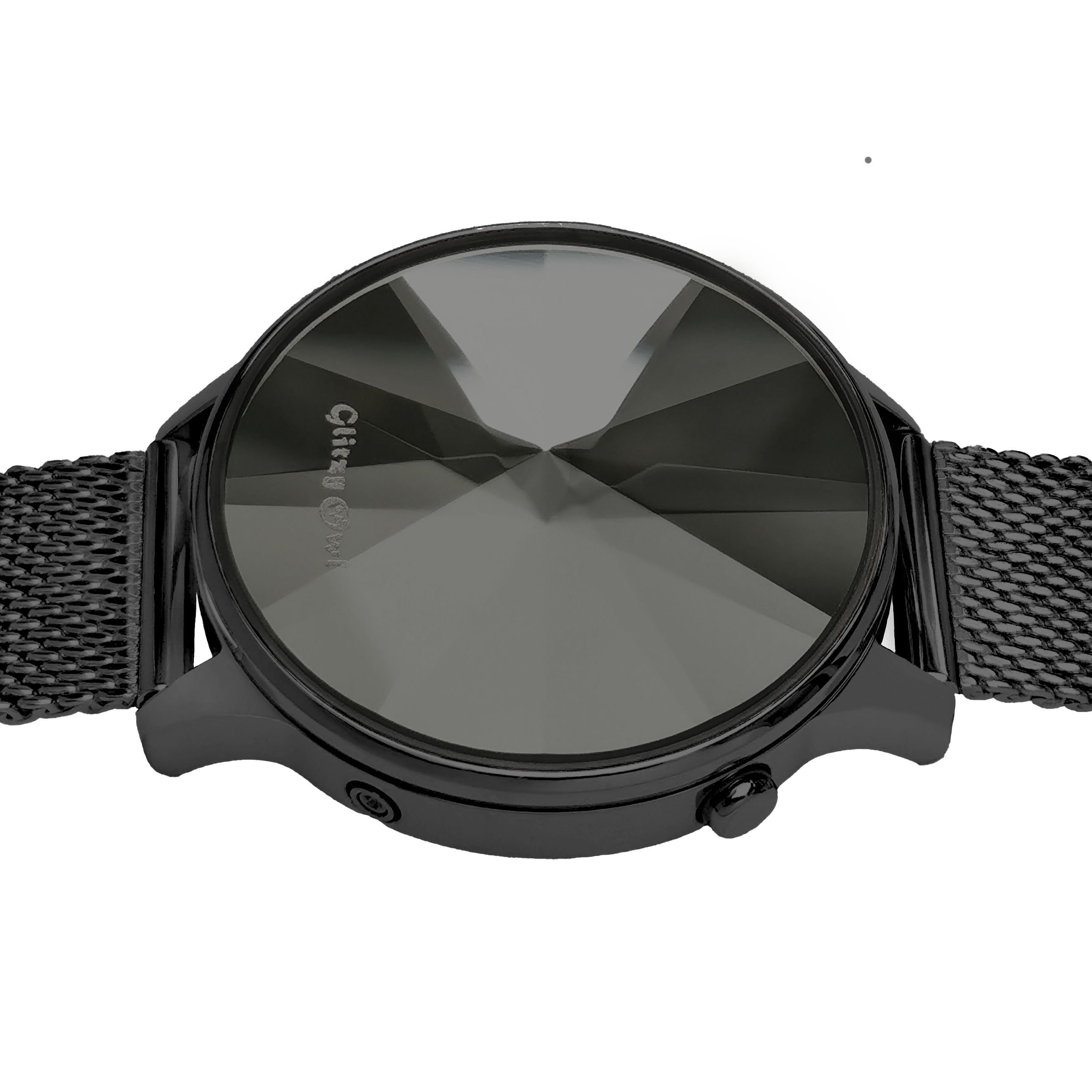 THE DIAMOND LED Black Stainless Steel Watch