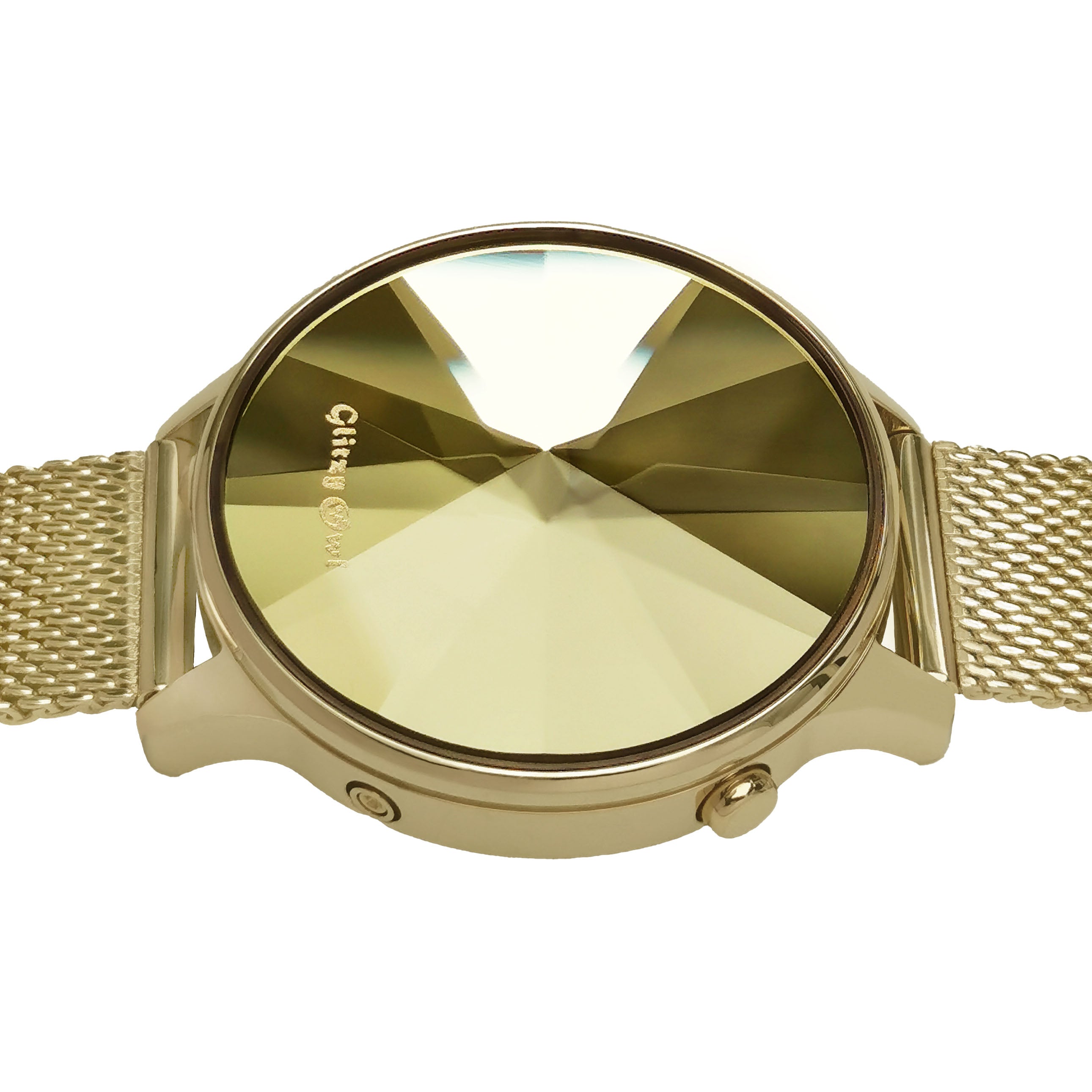 THE DIAMOND LEDゴールドメッキステンレス鋼腕時計