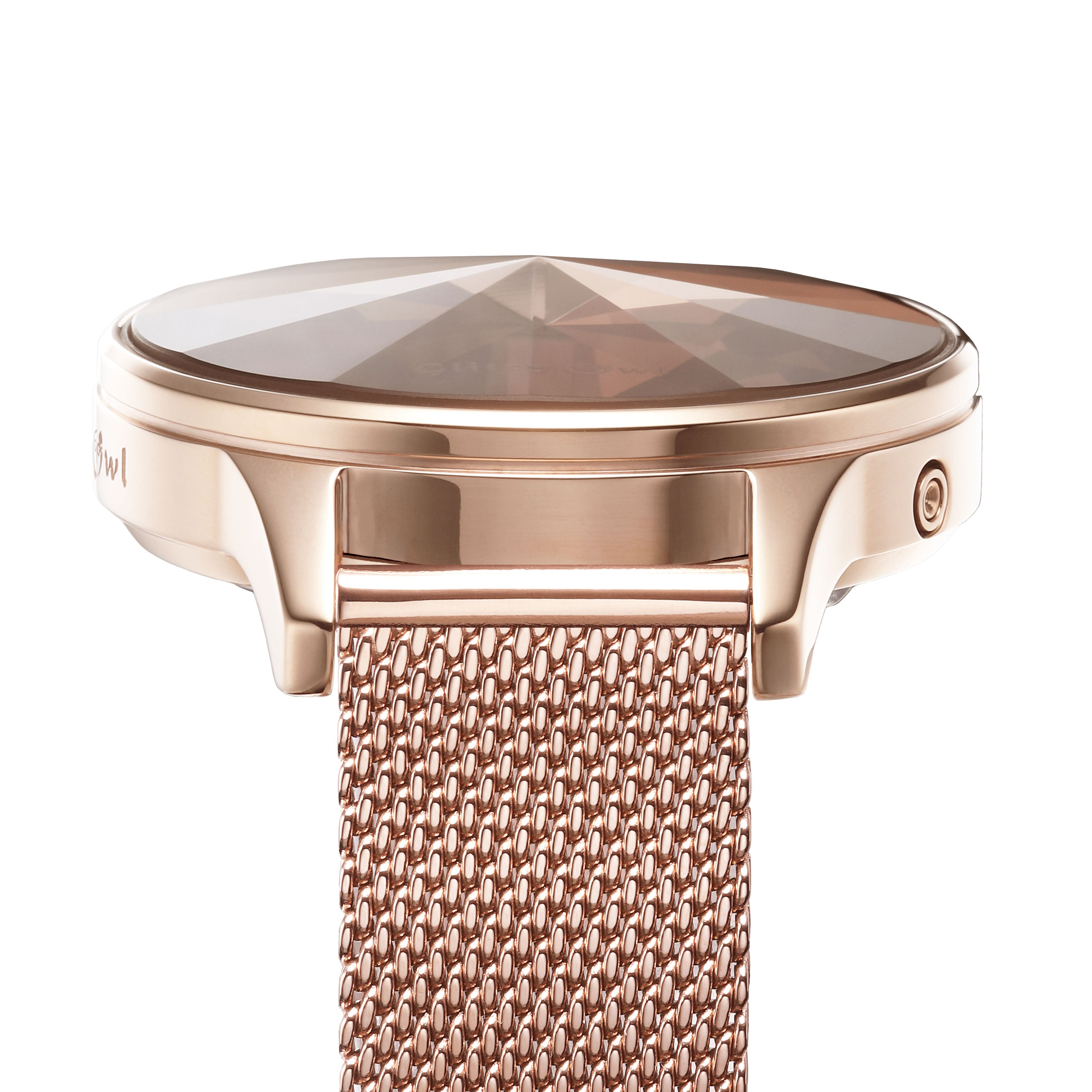 THE DIAMOND系列 - LED玫瑰金色不鏽鋼手錶