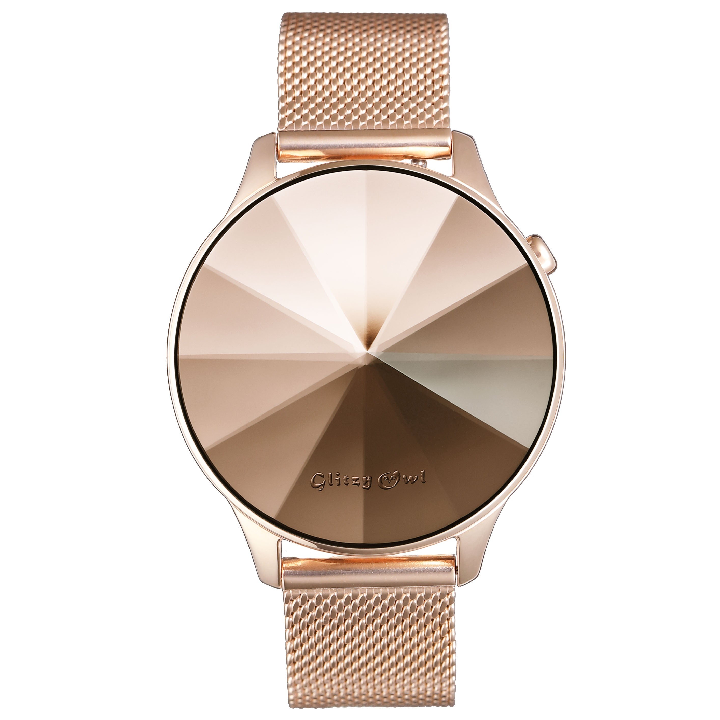 THE DIAMOND LED Rose Gold-Tone Stainless Steel Watch