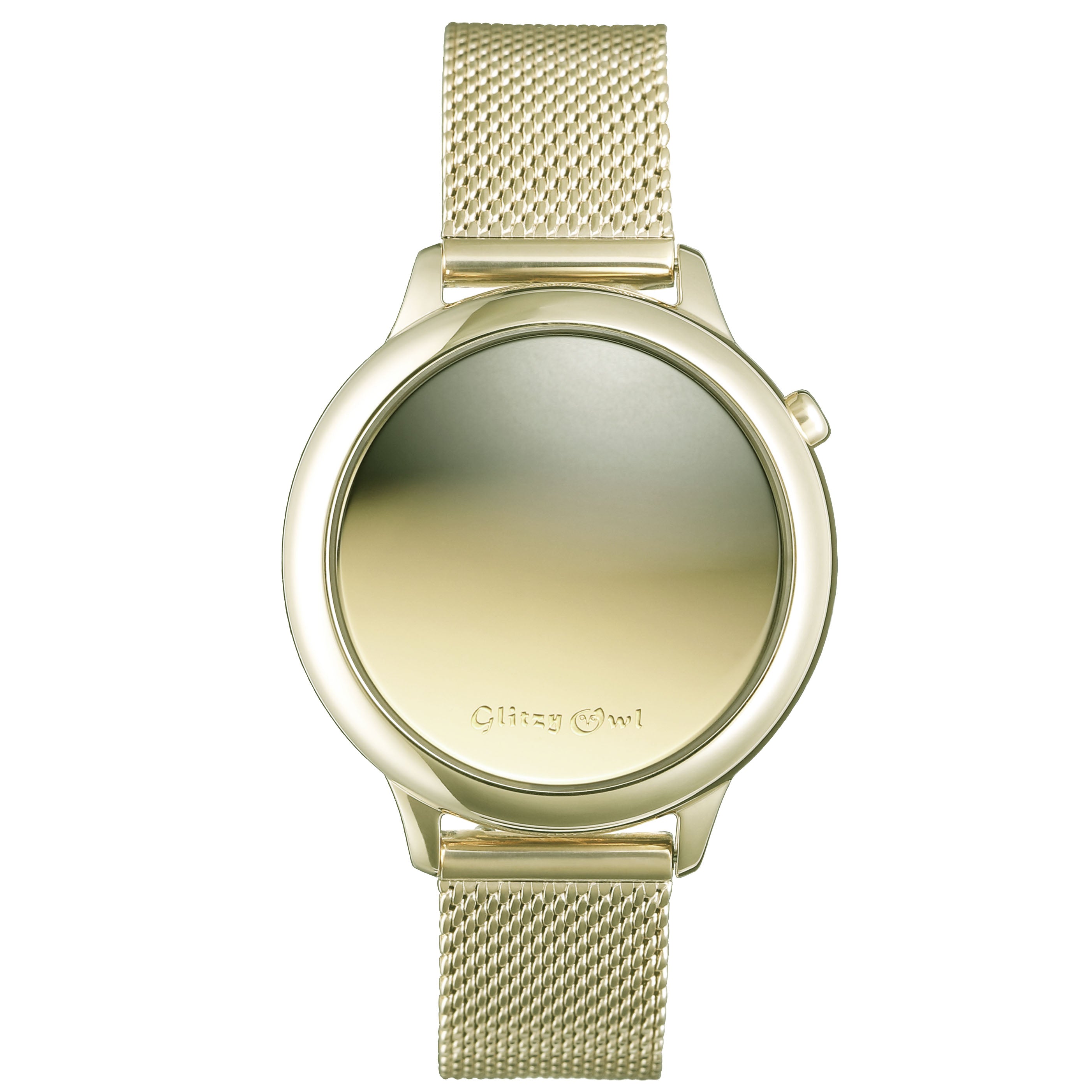 THE BUBBLE 系列 - LED金色不鏽鋼手錶