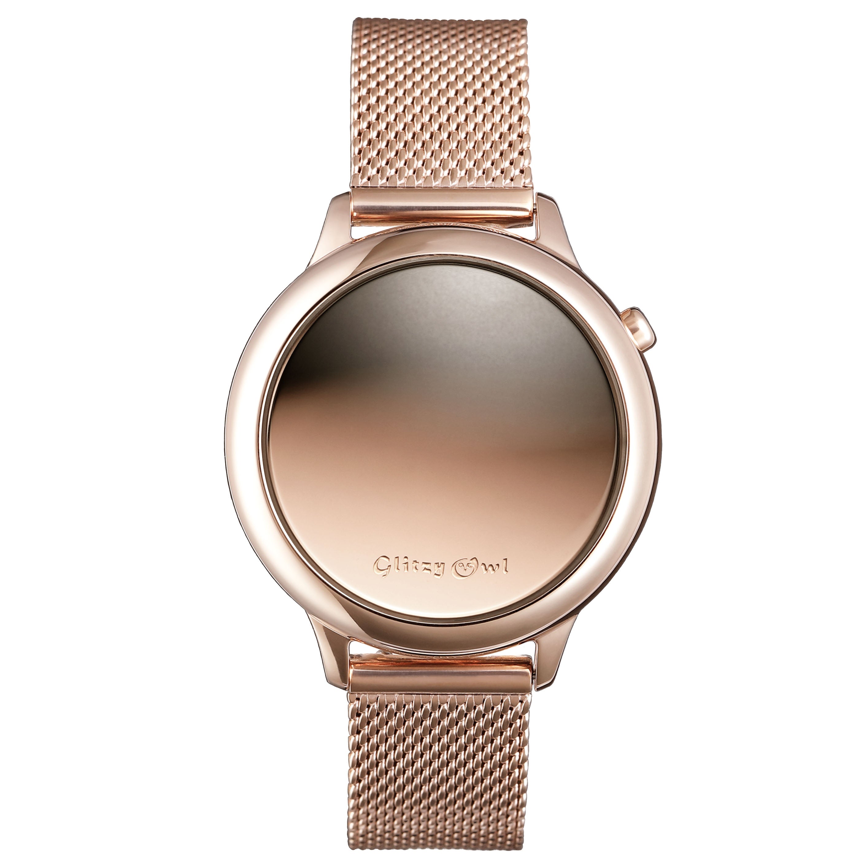 THE BUBBLE LED Rose Gold-Tone Stainless Steel Watch