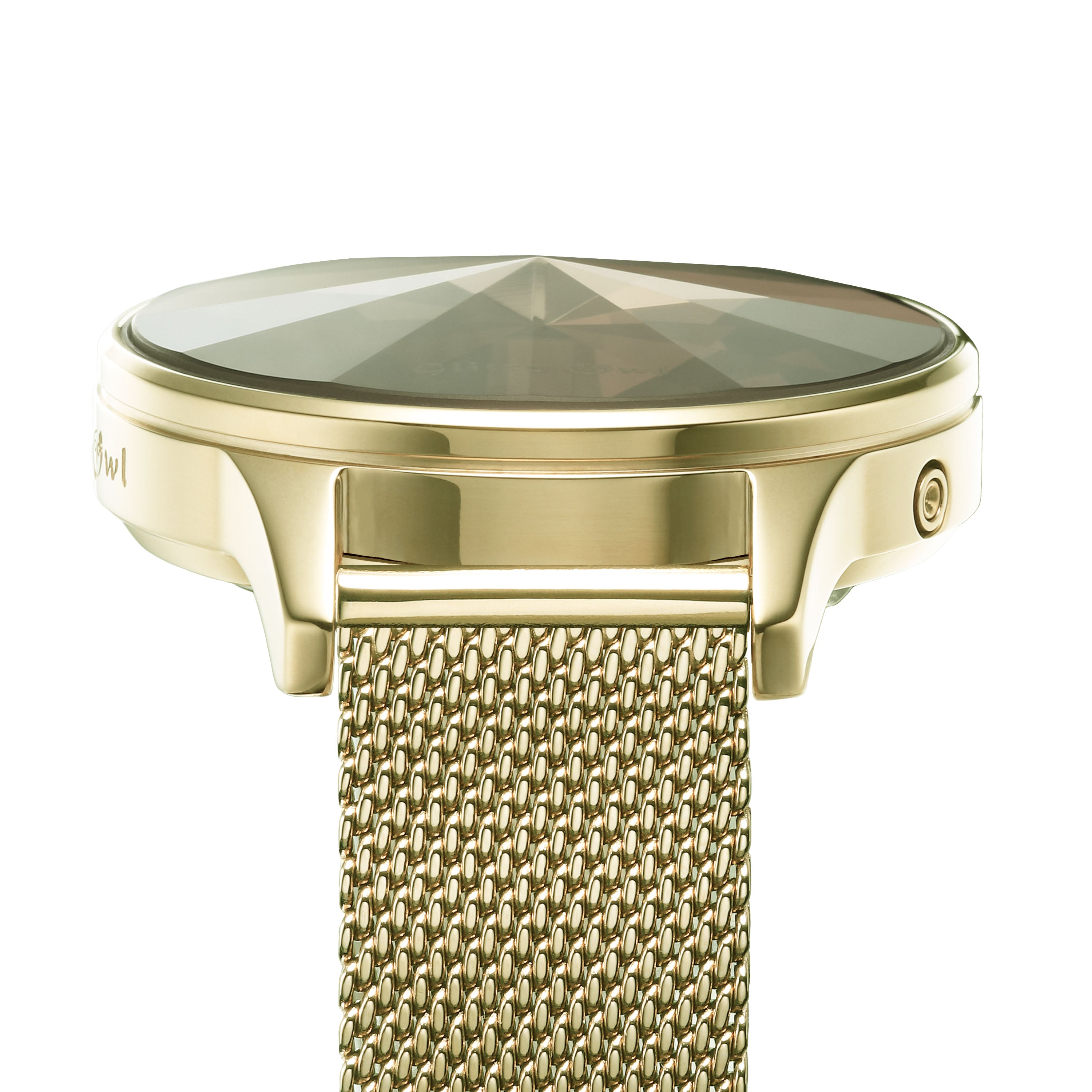THE DIAMOND 系列 - LED金色不鏽鋼手錶